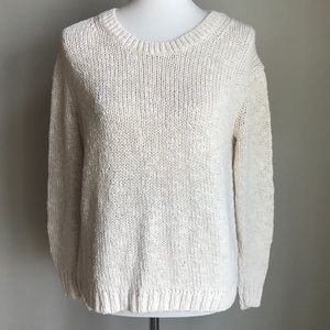 -Ann Taylor- Beautiful Cream Sweater! Size medium